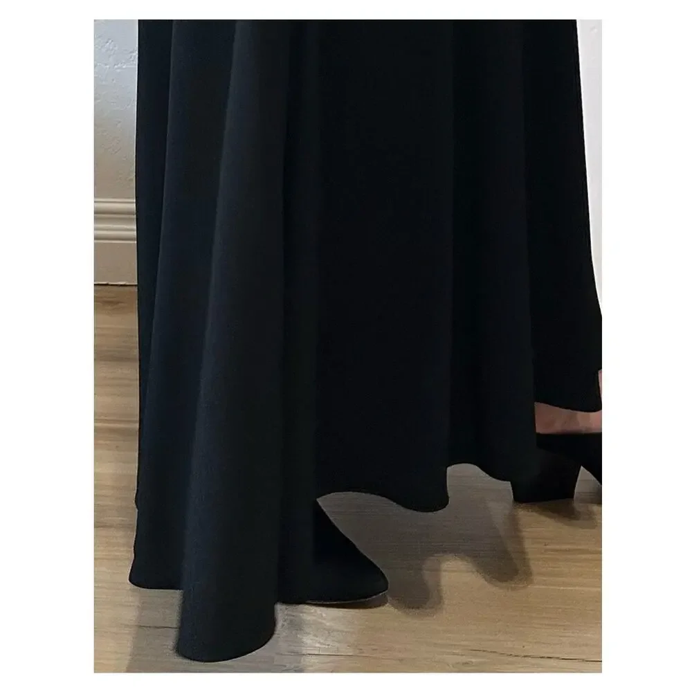 The Row Mara Stretch Crepe Skirt Black size US 2 Viscose blend Pockets Authentic